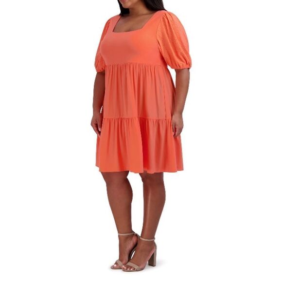 Women’s BCBG Babydoll Tiered Mini Dress Size M - Picture 8 of 9